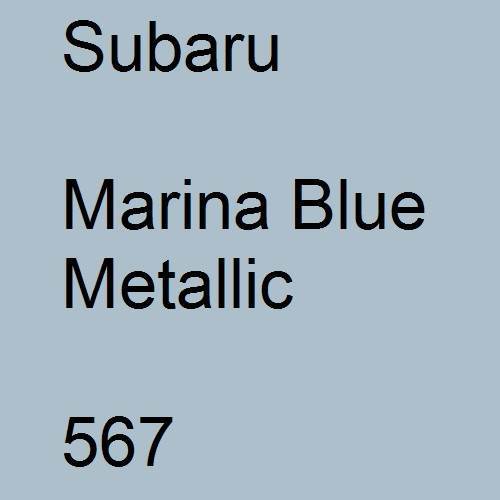 Subaru, Marina Blue Metallic, 567.